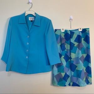 LeSuit 2pc suit light blue